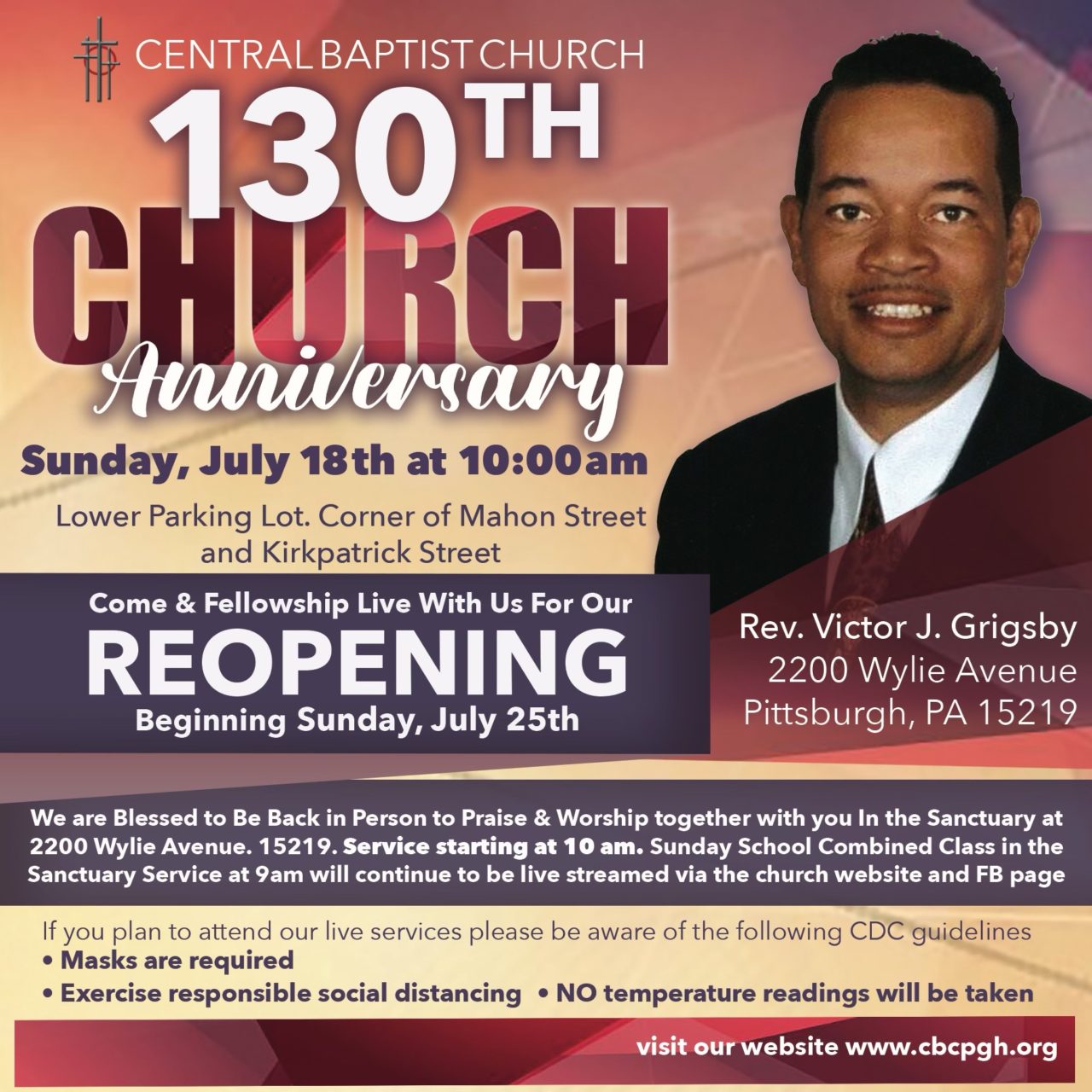 Central Baptist Church 130th Church Anniversary | Central Baptist ...