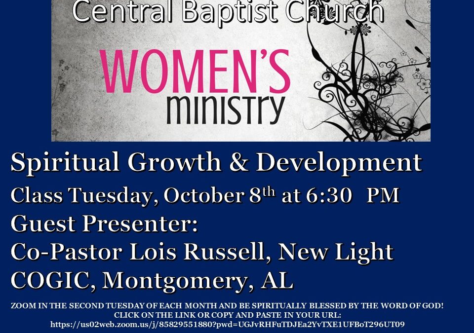 Women’s Ministry Spiritual Growth & Development Class